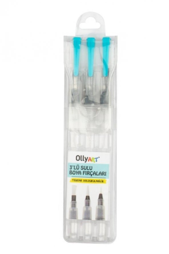 Carioca Ollyart 3lü Doldurulabilir Sulu Boya Fırçaları LN-3103 ürün görseli 1