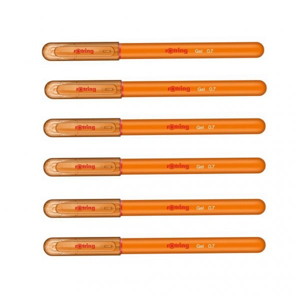 Rotring Jel Mürekkepli Tükenmez Kalem Turuncu 6lı ürün görseli 1