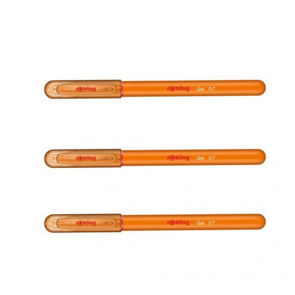 Rotring Jel Mürekkepli Tükenmez Kalem Turuncu 3lü ürün görseli 1