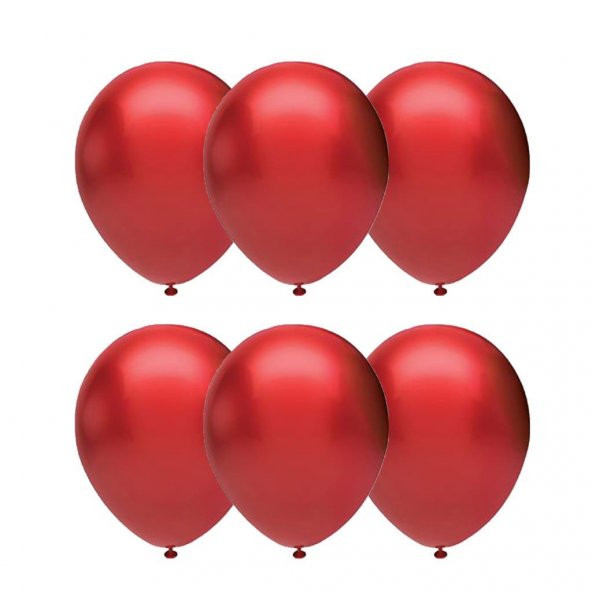 Gemar Metalik Balon İthal 100LÜ Kırmızı ürün görseli 1