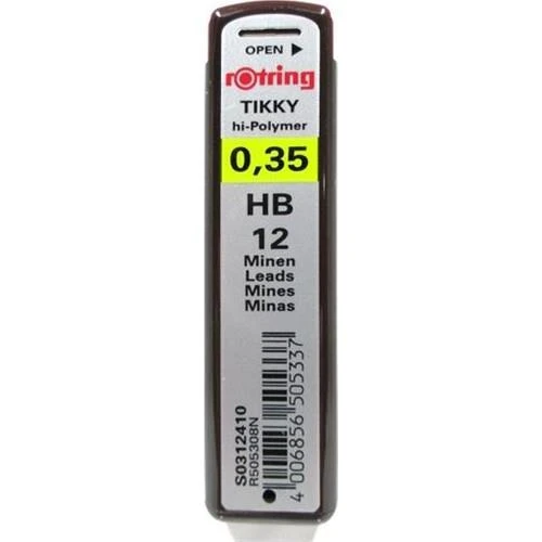 Rotring Min Hi-Polymer Uç HB 0.35 mm S0312410 ürün görseli 1