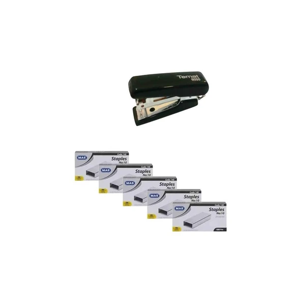 Temat 6050 Mini Zımba Makinesi Siyah 6050 + 5 Adet Tel ürün görseli 1