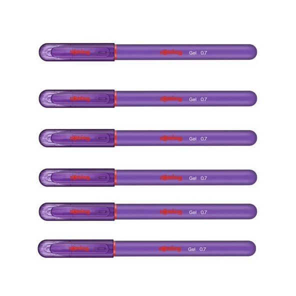 Rotring Jel Mürekkepli Tükenmez Kalem Mor 6'lı ürün görseli 1