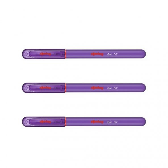 Rotring Jel Mürekkepli Tükenmez Kalem Mor 3lü ürün görseli 1