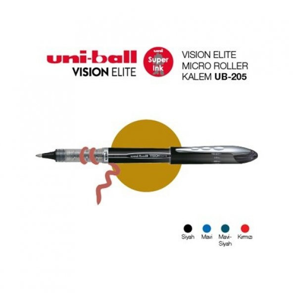 UNİ-BALL Vision Elite Micro Roller Kalem (UB-205) 2li Ekonomik Paket- Kırmızı ürün görseli 1