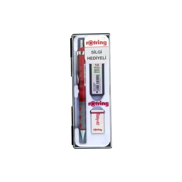 Rotring Tikyy Okul Seti 0.5 Mm Kırmızı Versatil Kalem + Silgi + Uç ürün görseli 1
