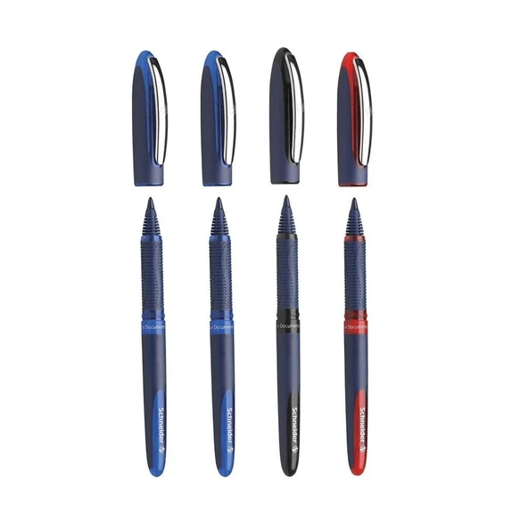 Schneider One Business 0,6 Mm Roller İmza Kalemi 2 Mavi 1 Kırmızı 1 Siyah ürün görseli 1