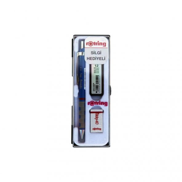 Rotring Tikyy 0.5 Mavi Versatil Kalem + Silgi + Uç ürün görseli 1