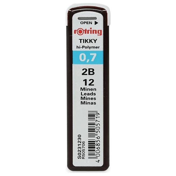 Rotring Min Hi-Polymer Uç 2B 0.7 mm 10 Adet ürün görseli 1