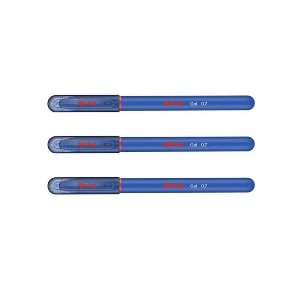 Rotring Jel Mürekkepli Tükenmez Kalem Mavi 3'lü ürün görseli 1