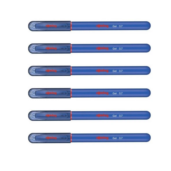Rotring Jel Mürekkepli Tükenmez Kalem Mavi 6'lı ürün görseli 1