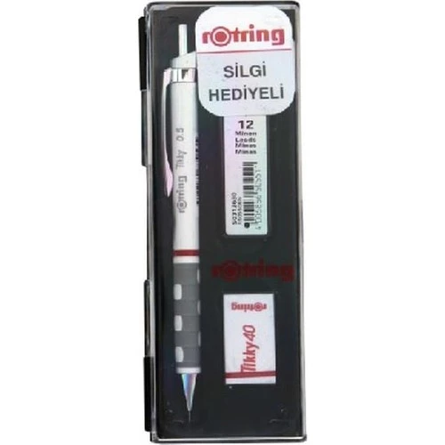 Rotring Tikky Okul Seti 0.5 Mm Beyaz Versatil Kalem + Silgi + Uç ürün görseli 1