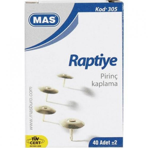 Mas 305 Sarı Prinç Kaplı Raptiye ürün görseli 1