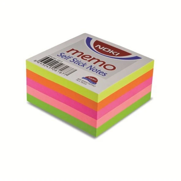 Noki Memo 75 x 75mm Neon Küp Yapışkanlı Not Kağıdı 400 Yaprak ürün görseli 1