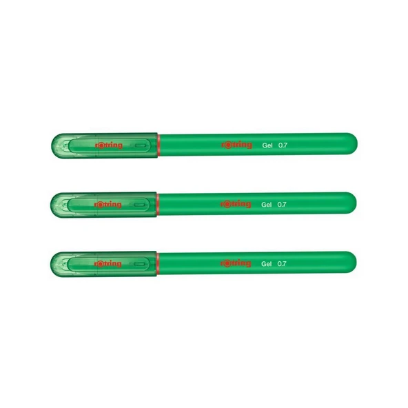 Rotring Jel Mürekkepli Tükenmez Kalem Yeşil 3'lü ürün görseli 1