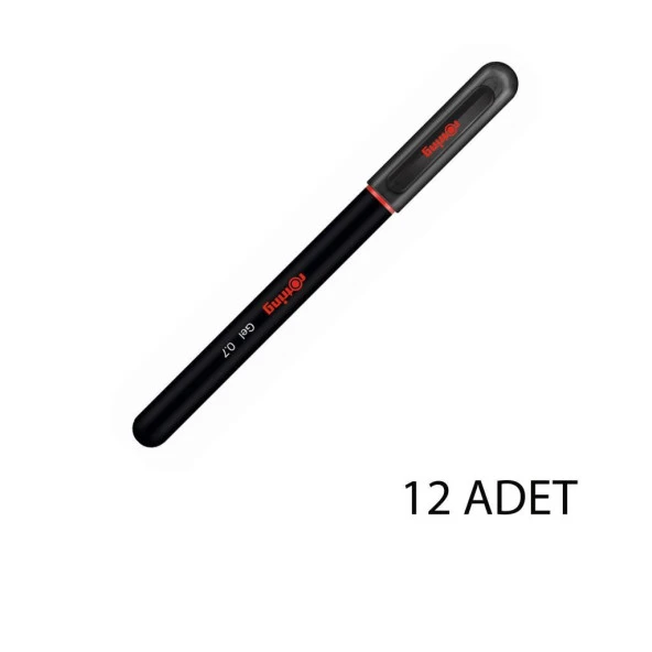 Rotring Jel Mürekkepli Tükenmez Kalem Siyah 12'li ürün görseli 1