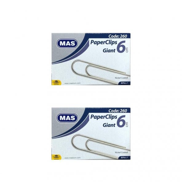 Mas 260 Dev Ataş Battal Boy 6cm 2li ürün görseli 1
