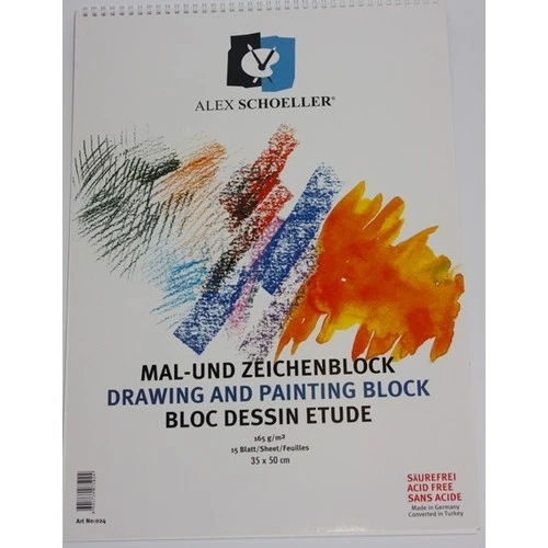 Alex Schoeller Resim Defteri 25X35 Spiralli 165 Gr 15 Yaprak ALX-107 ürün görseli 1