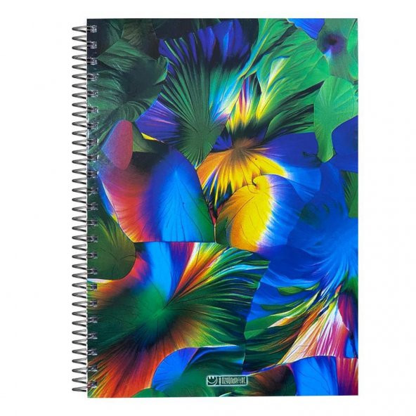Özgün A4 Spiralli Sert Kapak Defter 160 Yaprak Kareli 4 Renk Bölmeli ürün görseli 1