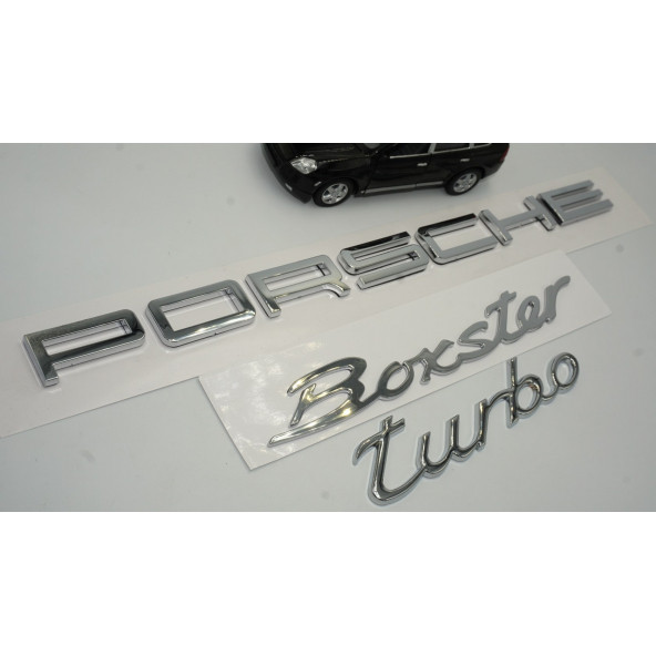 Porsche Boxster Turbo Bagaj 3M 3D ABS Yazı Logo Amblem Seti ürün görseli 1