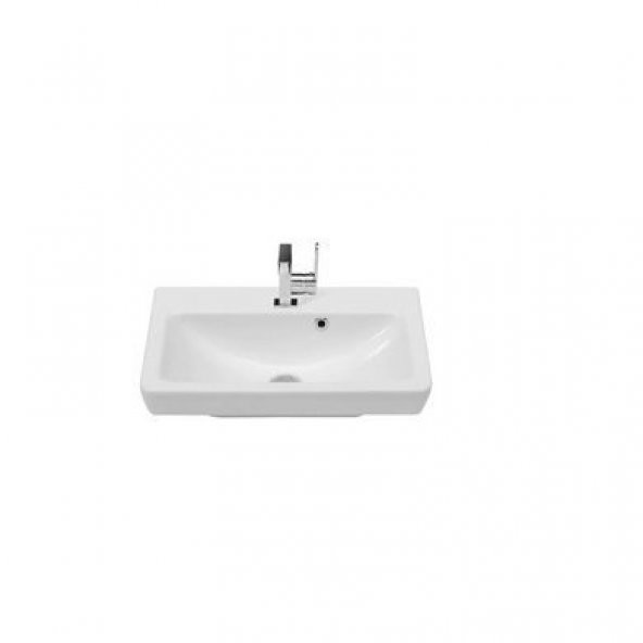 Turkuaz Cerastyle Porto Etajer Uyumlu Lavabo 55x38 cm ürün görseli 1