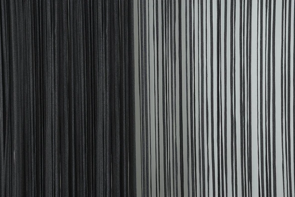 İP PERDE KOYU ANTRASİT RENK 300 x 280 CM - Resim 3