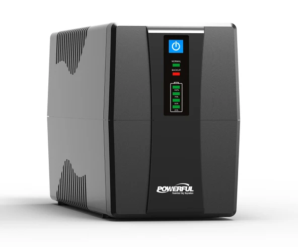 Powerful SLE-850 850VA (800VA) 480W Line Interactive UPS Kesintisiz Güç Kaynağı ürün görseli 1