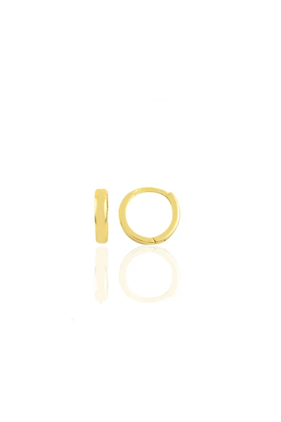 Gümüş altın yaldızlı 9 mm halka küpe Tragus Piercing Helix Kıkırdak Küpesi SGTL11753GOLD ürün görseli 1