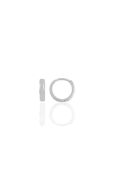 Gümüş rodyumlu 9 mm halka küpe Tragus Piercing Helix Kıkırdak Küpesi SGTL11753RODAJ ürün görseli 1