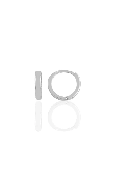 Gümüş rodyumlu 11 mm halka küpe Tragus Piercing Helix Kıkırdak Küpesi SGTL11755RODAJ ürün görseli 1
