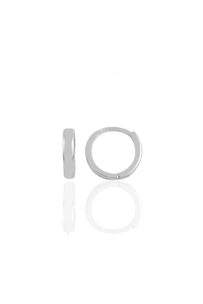Gümüş rodyumlu 10 mm halka küpe Tragus Piercing Helix Kıkırdak Küpesi SGTL11754RODAJ ürün görseli 1
