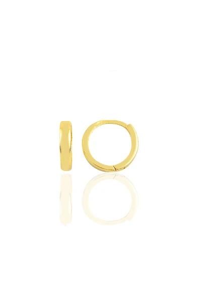 Gümüş altın yaldızlı 11 mm halka küpe Tragus Piercing Helix Kıkırdak Küpesi SGTL11755GOLD ürün görseli 1