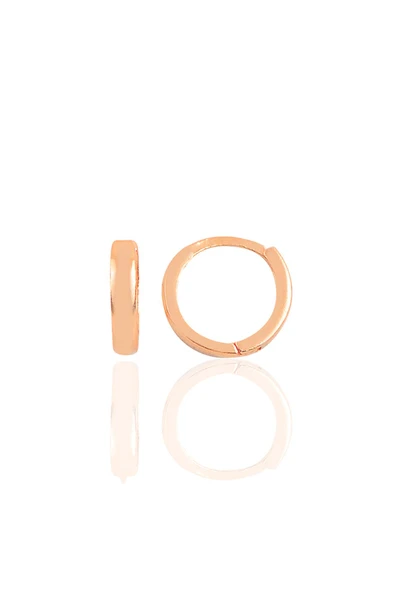 Gümüş rose 12 mm halka küpe  SGTL11756ROSE ürün görseli 1