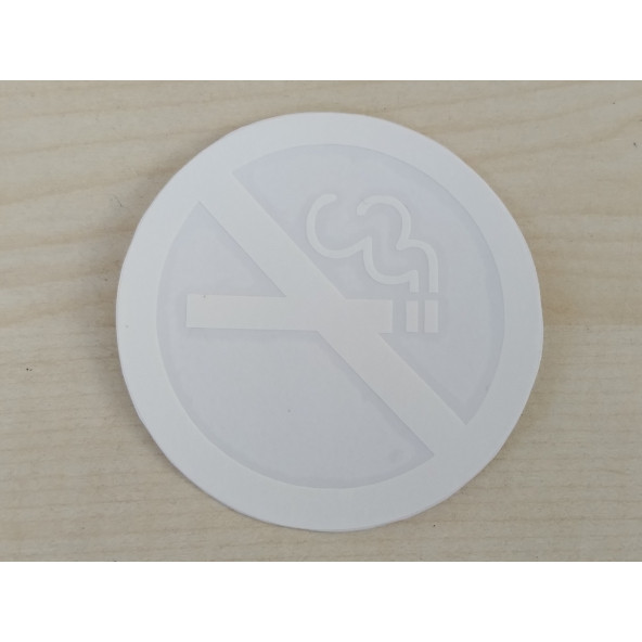 SİGARA İÇİLMEZ STİCKER BEYAZ 7x7cm (no smoking) SİGARA İÇİLMEZ ETİKETİ - SİGARA İÇİLMEZ ÇIKARTMASI ürün görseli 1