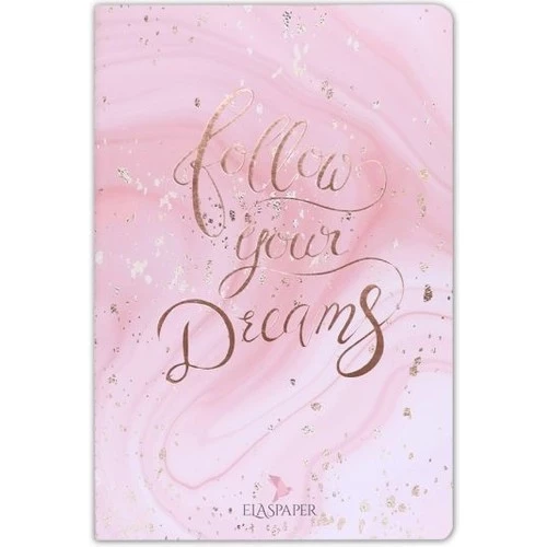 Marble Pembe Follow Your Dreams Defter ürün görseli 1