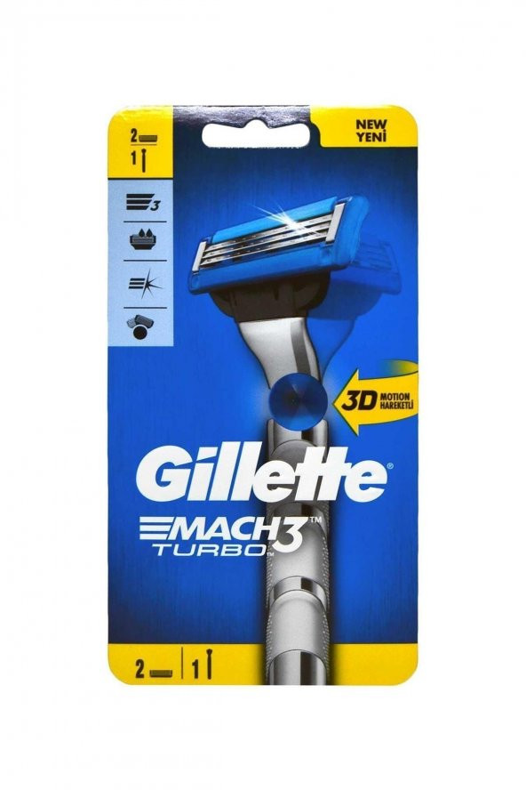 Gillette Mach3 Turbo 2 Up 3d Motion Tıraş Makinesi ürün görseli 1