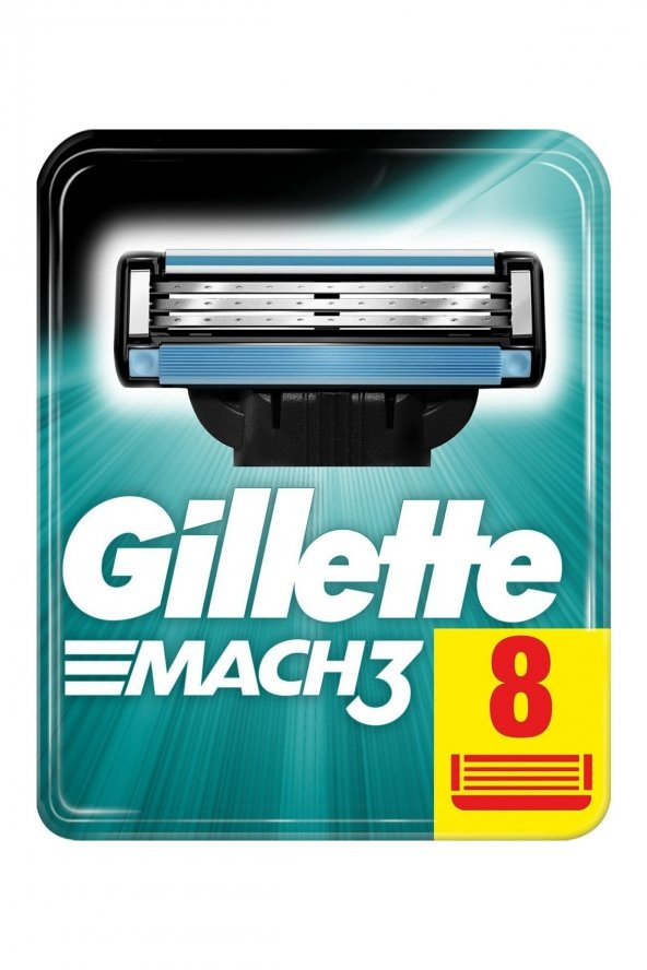 Gillette Mach 3 8li Yedek Tıraş Bıçağı ürün görseli 1