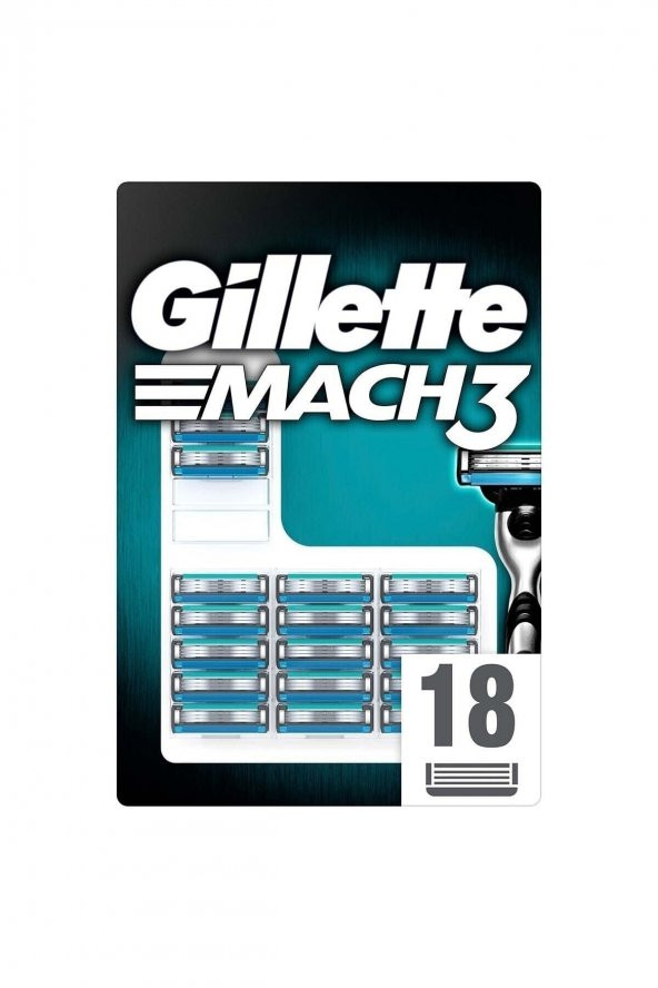 Gillette Mach 3 18li Yedek Tıraş Bıçağı ürün görseli 1