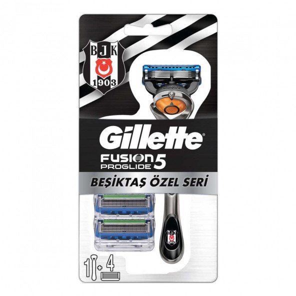 Gillette Fusion 5 Proglide Tıraş Makinesi + 4'lü Yedek Başlık Beşiktaş Özel Seri ürün görseli 1
