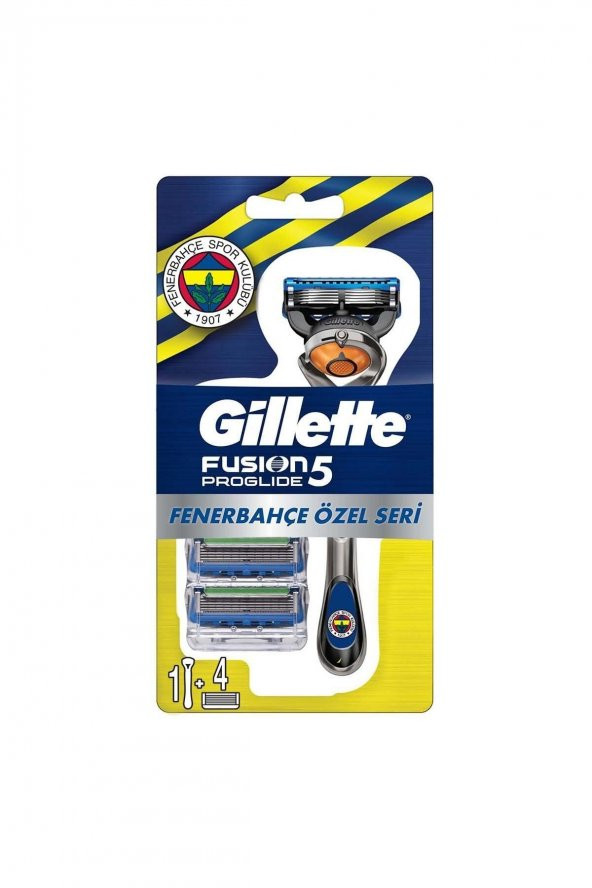 Gillette Fusion 5 Proglide Tıraş Makinesi + 4lü Yedek Başlık Fenerbahçe Özel Seri ürün görseli 1