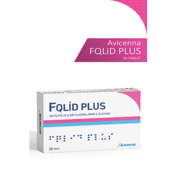 Avicenna - FQLİD Plus - Metilfolat, Metilkobalamin ve Çinko İçeren Takviye Edici Gıda - 28 Tablet ürün görseli 1
