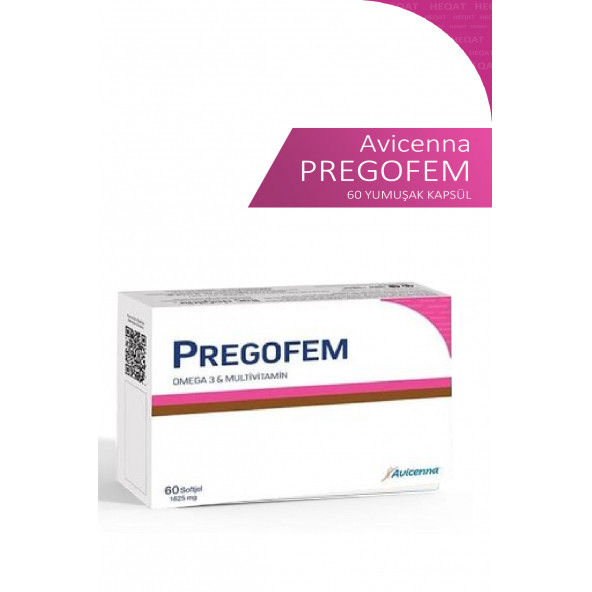 Avicenna - Pregofem - Omega 3 & Multivitamin İçeren Takviye Edici Gıda - 60 Softgel Kapsül ürün görseli 1