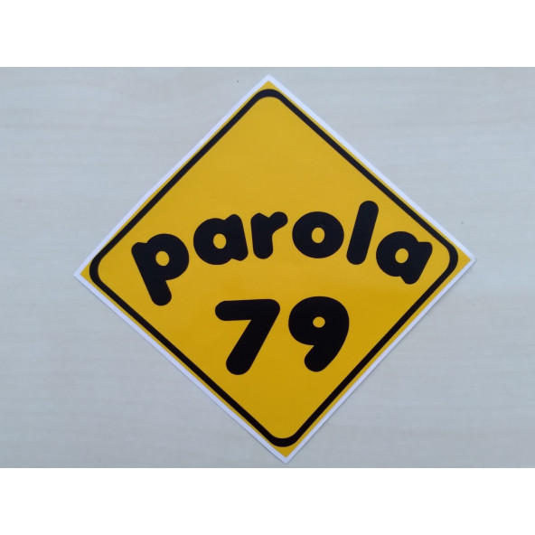 PLAKA 79 STİCKER SARI 11x11cm KİLİS PLAKA STİCKER, PAROLA 79 PLAKA ETİKETİ, 79 PLAKA ÇIKARTMASI ürün görseli 1