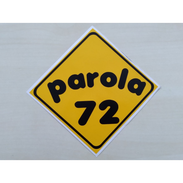 PLAKA 72 STİCKER SARI 11x11cm BATMAN PLAKA STİCKER, PAROLA 72 PLAKA ETİKETİ, 72 PLAKA ÇIKARTMASI ürün görseli 1