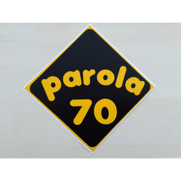 PLAKA 70 STİCKER SİYAH 11x11cm KARAMAN PLAKA STİCKER, PAROLA 70 PLAKA ETİKETİ, 70 PLAKA ÇIKARTMASI ürün görseli 1