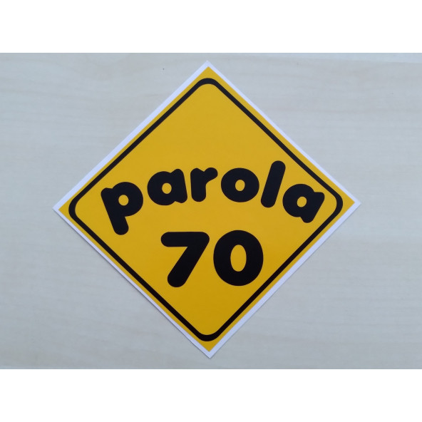 PLAKA 70 STİCKER SARI 11x11cm KARAMAN PLAKA STİCKER, PAROLA 70 PLAKA ETİKETİ, 70 PLAKA ÇIKARTMASI ürün görseli 1