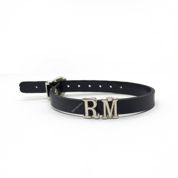 Siyah Rm Rap Monster Suni Deri 21 cm Ayarlanabilir Bileklik ürün görseli 1