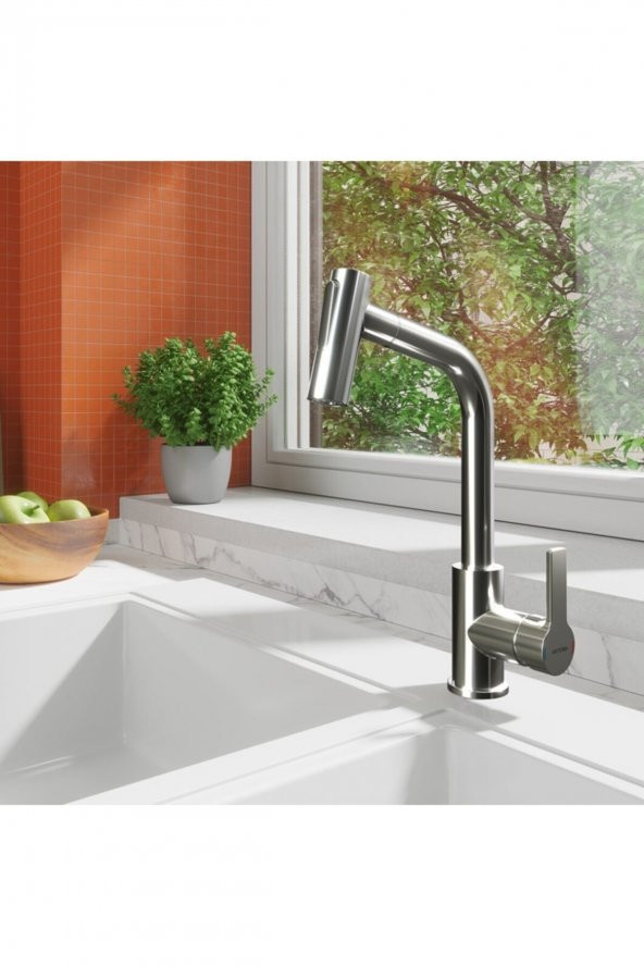 Artema Maestro A42146 Pull-Out Krom Mutfak Bataryası - Resim 4