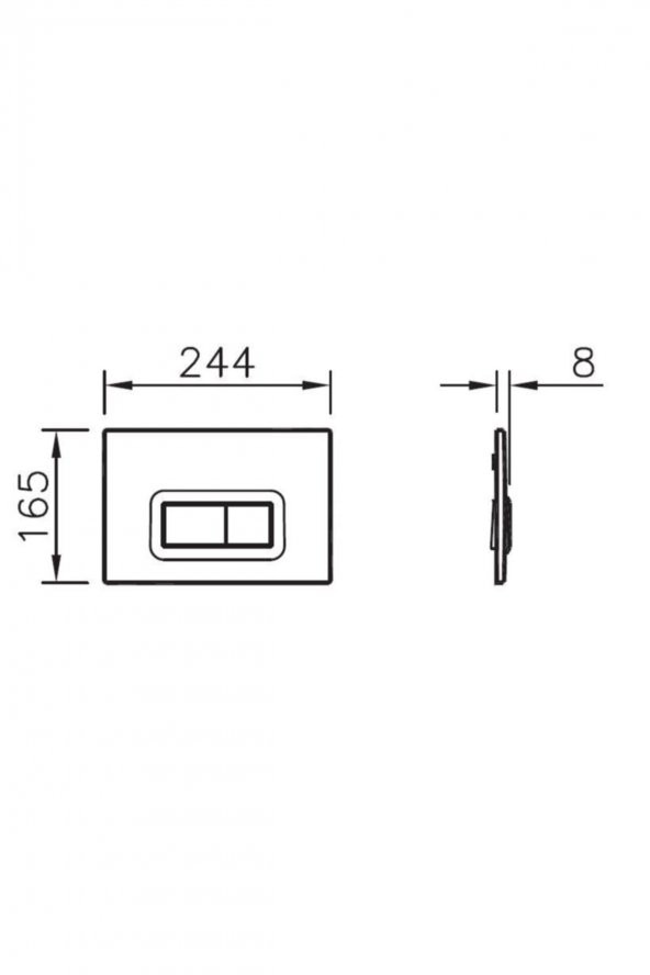 VitrA Loop R 740-0680 Kumanda Paneli, Parlak Krom - Resim 3