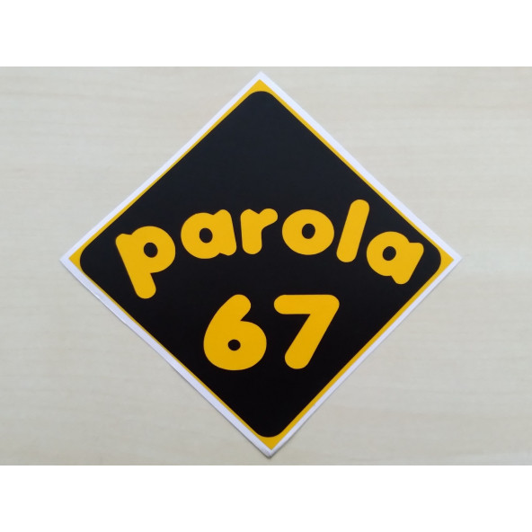 PLAKA 67 STİCKER SİYAH 11x11cm ZONGULDAK PLAKA STİCKER, PAROLA 67 PLAKA ETİKETİ, 67 PLAKA ÇIKARTMASI ürün görseli 1